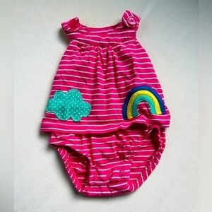 🛑 FINAL SALE Carter’s Dress Bodysuit - Pink 3M EUC baby girls’s dress